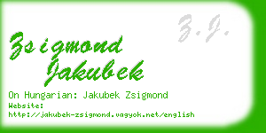 zsigmond jakubek business card